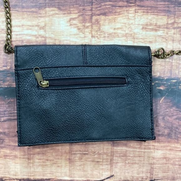 RELISTED  Black Studded Crossbody Purse Wallet Chain Strap - Picture 6 of 6